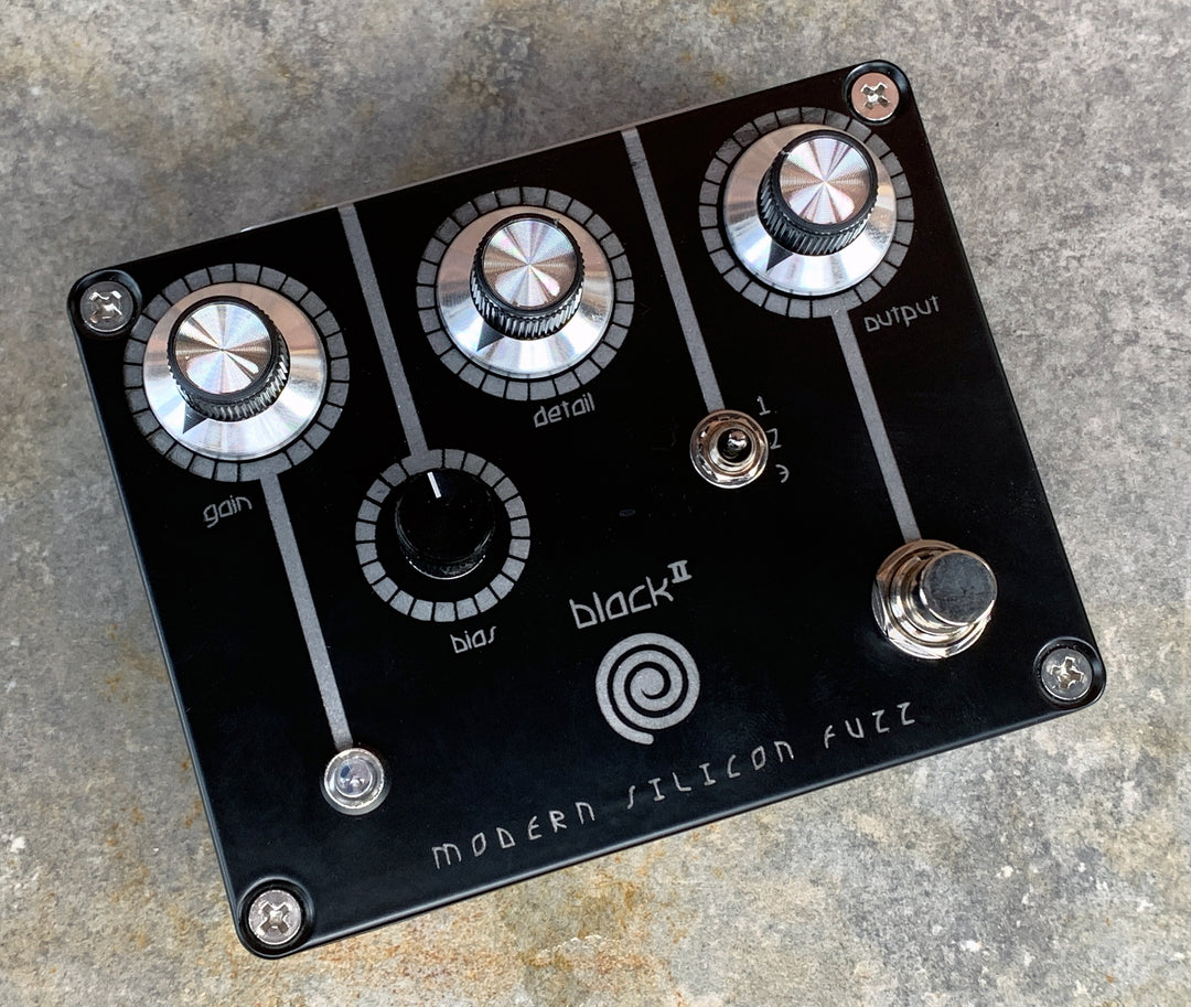 metal fuzz pedal Black Spiral II Modern Silicon Fuzz – Spiral Electric FX