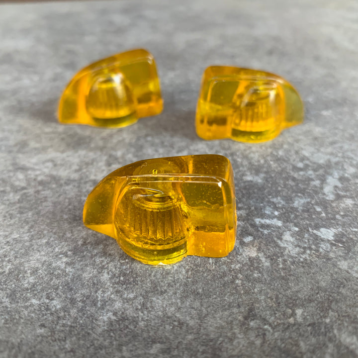 Deco-Wedge Knob with Set Screw - Whiskey Amber