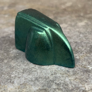 Deco-Wedge Knob with Set Screw - Metallic Green