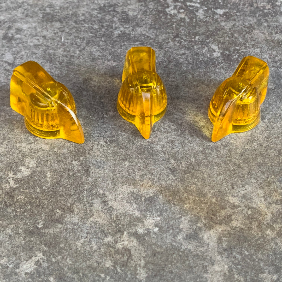 Deco-Wedge Knob with Set Screw - Whiskey Amber