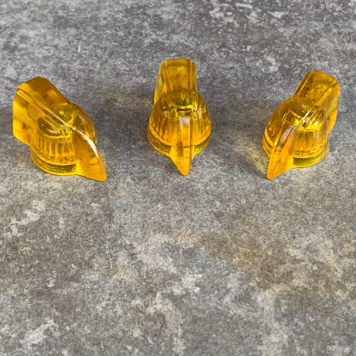 Deco-Wedge Knob with Set Screw - Whiskey Amber