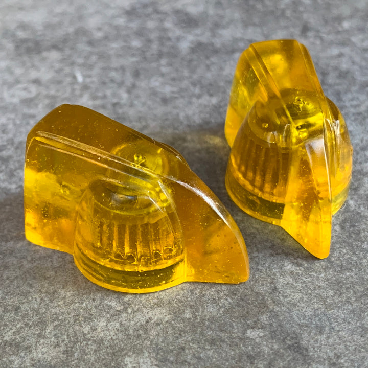 Deco-Wedge Knob with Set Screw - Whiskey Amber