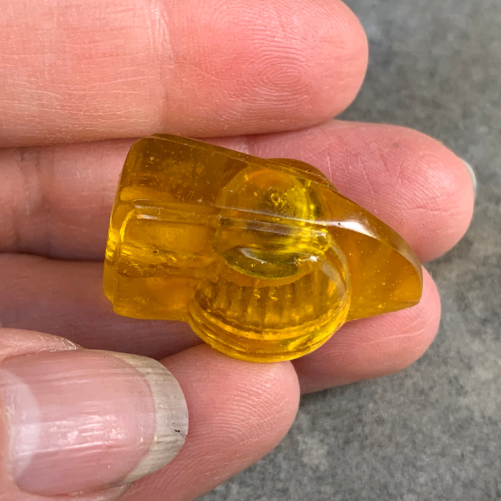 Deco-Wedge Knob with Set Screw - Whiskey Amber