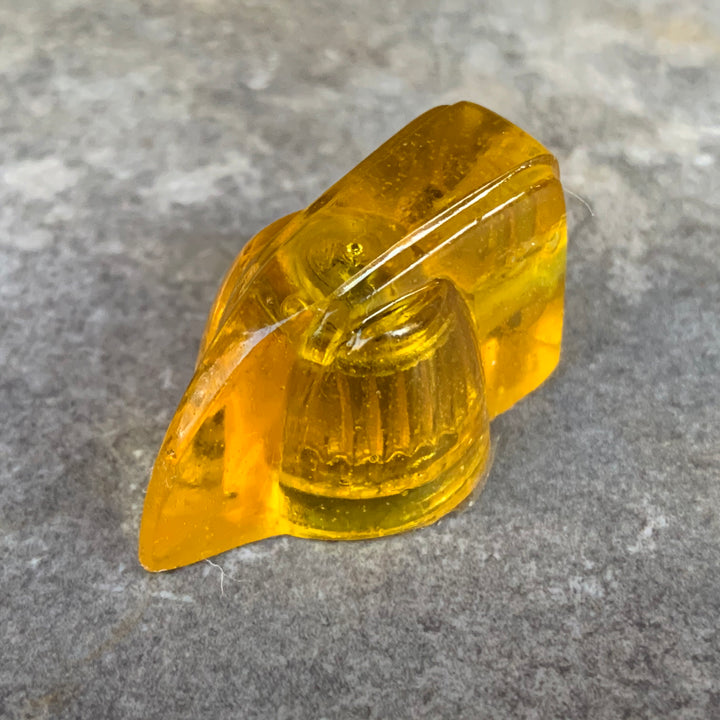 Deco-Wedge Knob with Set Screw - Whiskey Amber