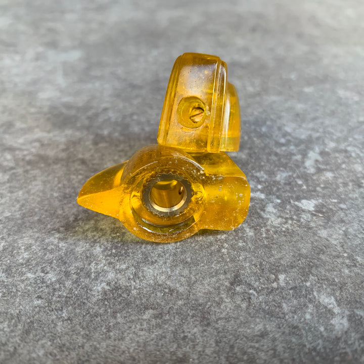 Deco-Wedge Knob with Set Screw - Whiskey Amber