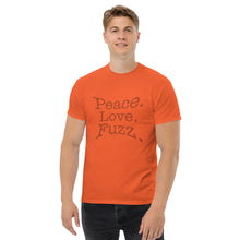Load image into Gallery viewer, Peace. Love. Fuzz.  Men&#39;s Classic Tee