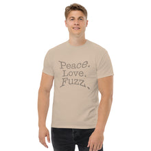 Load image into Gallery viewer, Peace. Love. Fuzz.  Men&#39;s Classic Tee